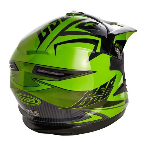 Шлем кроссовый GSB XP-14 B GREEN STAREZZI 1